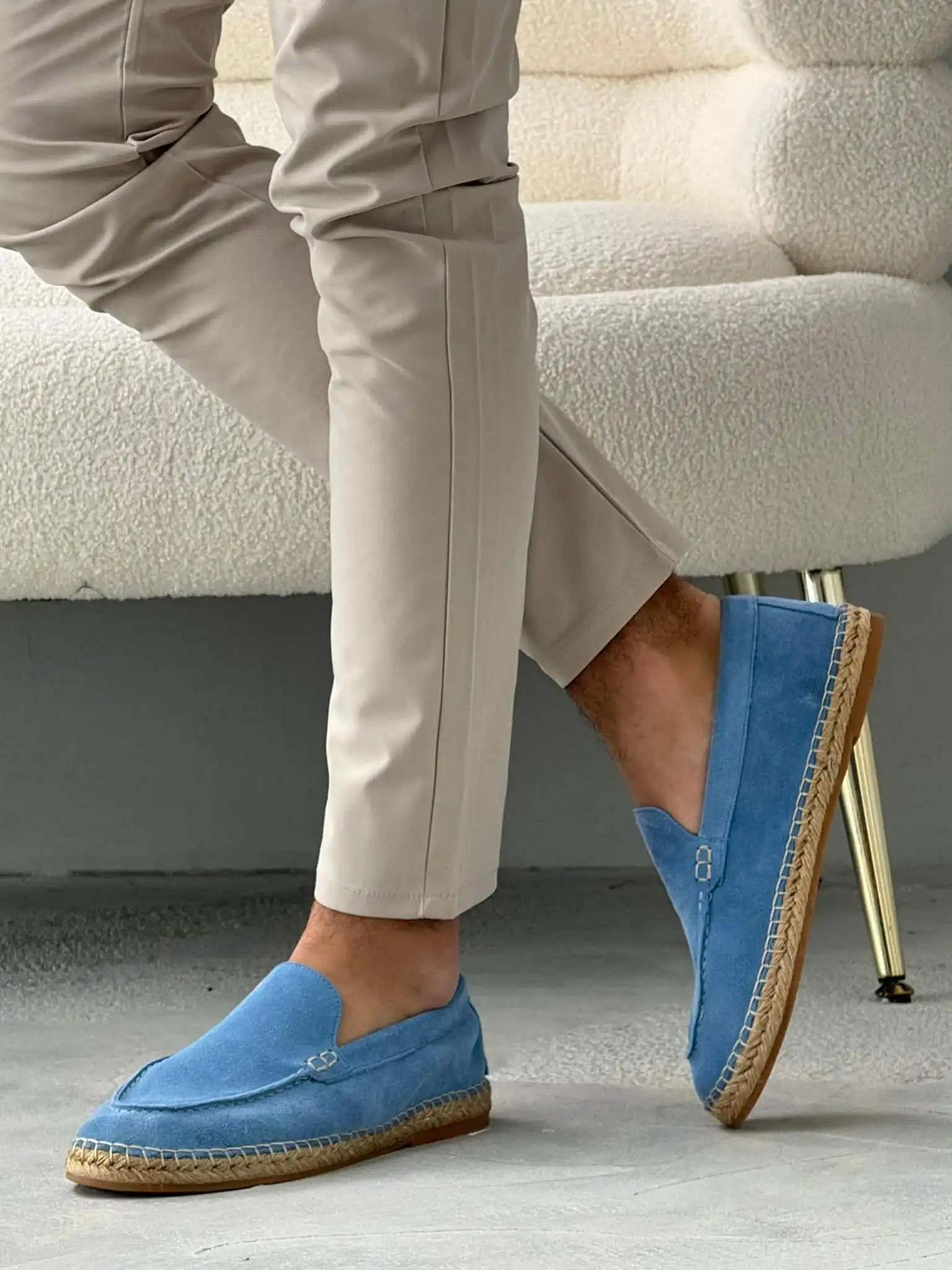 muske mokasine prevrnuta koza letnje espadrile svetloplave 5
