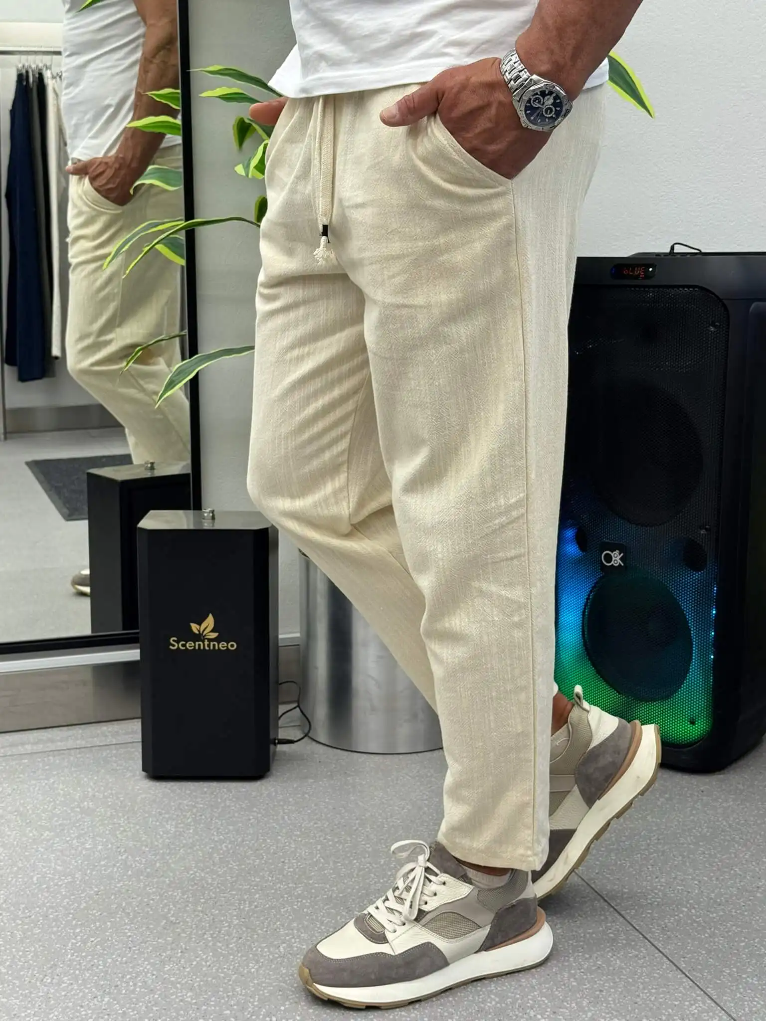 muske casual pantalone sa uckurom lagan model bez pzr3020 2