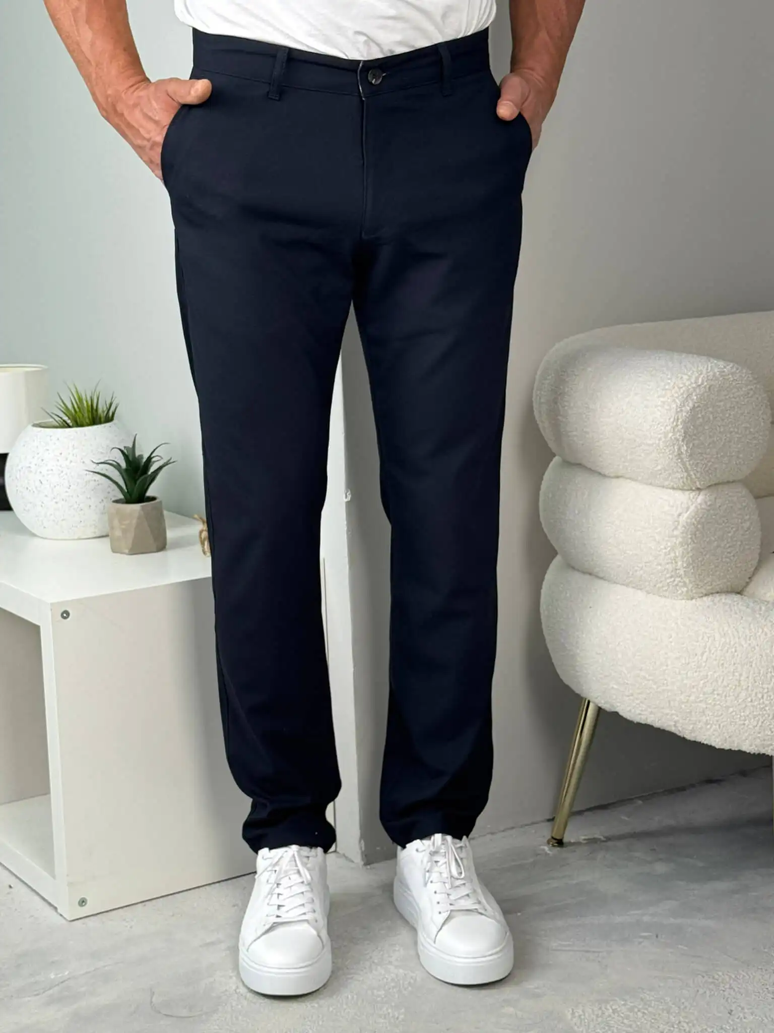 muske regular pantalone udoban i elegantan model teget 4